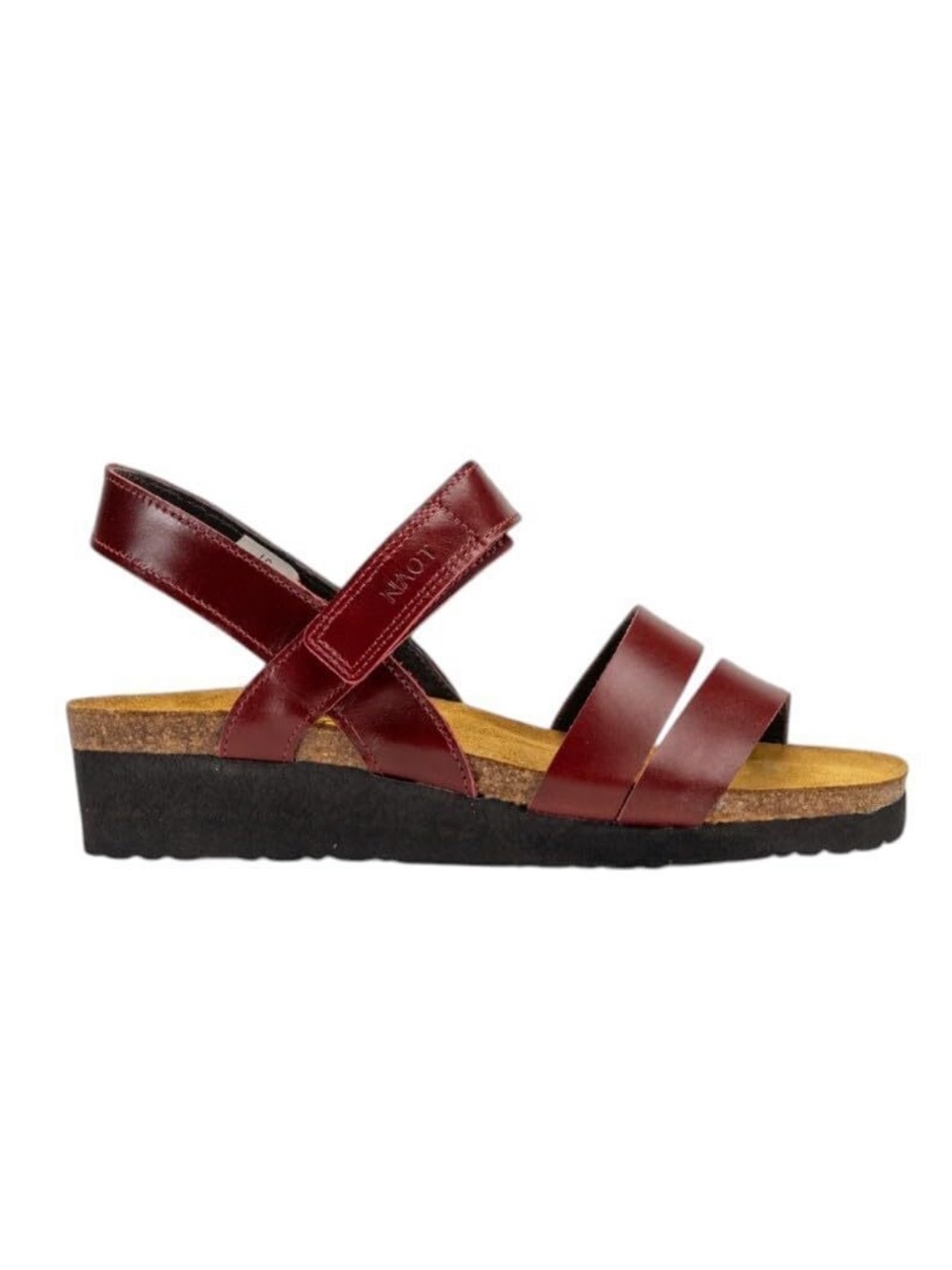 Naot Kayla sandals Women size 5 red Leather Slingback Wedge Sandals